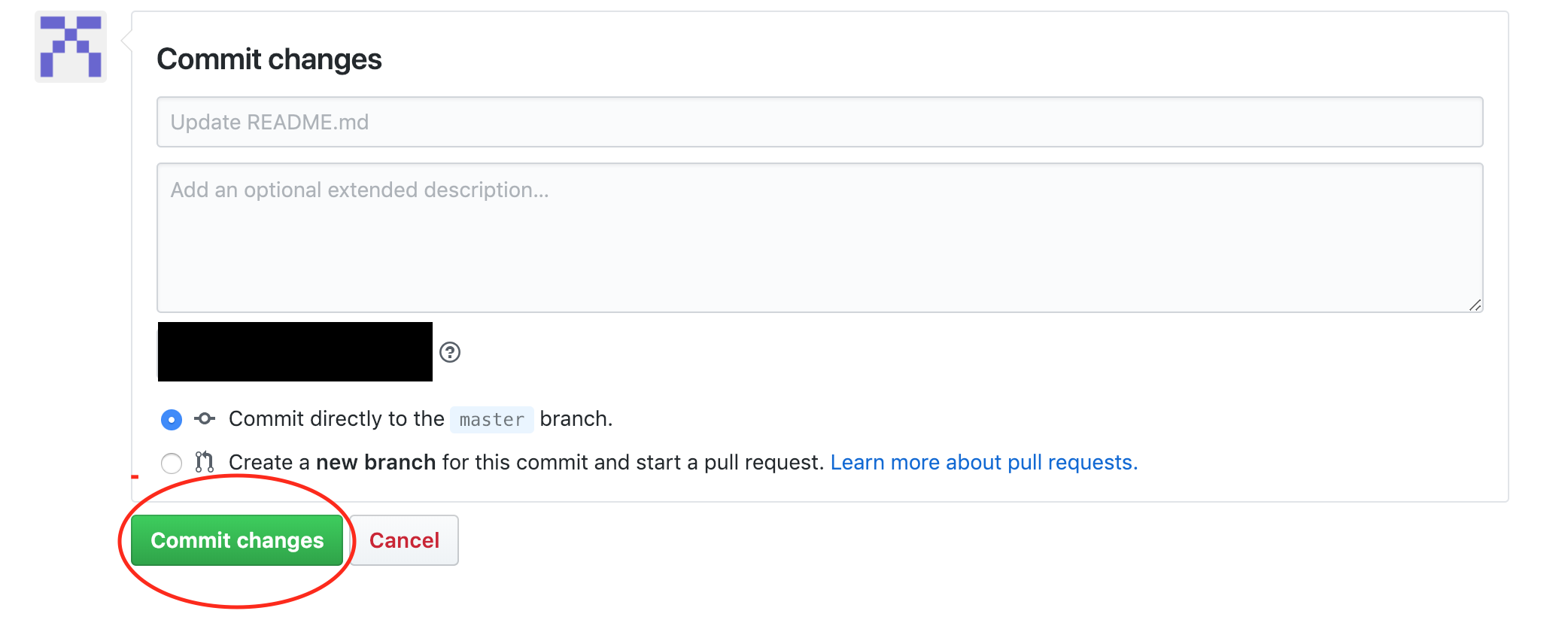 Commit on github